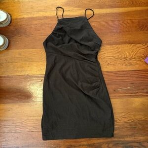 Astr Dark Brown Mini Dress